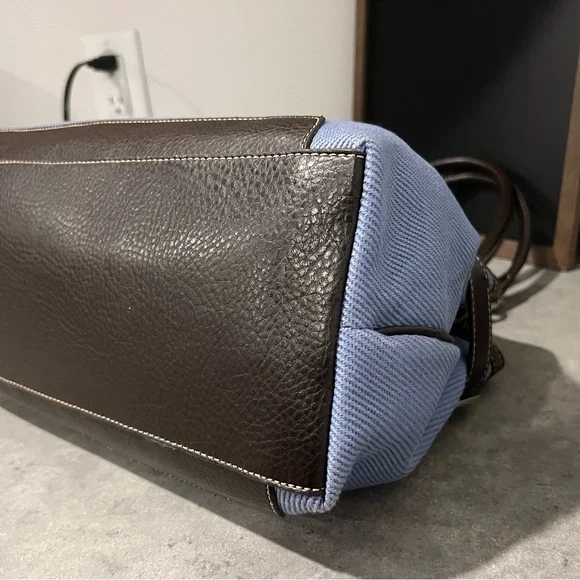 Etienne Aigner Shoulder Bag in Blue with Black Trim! GUC!! - Picture 4 of 13